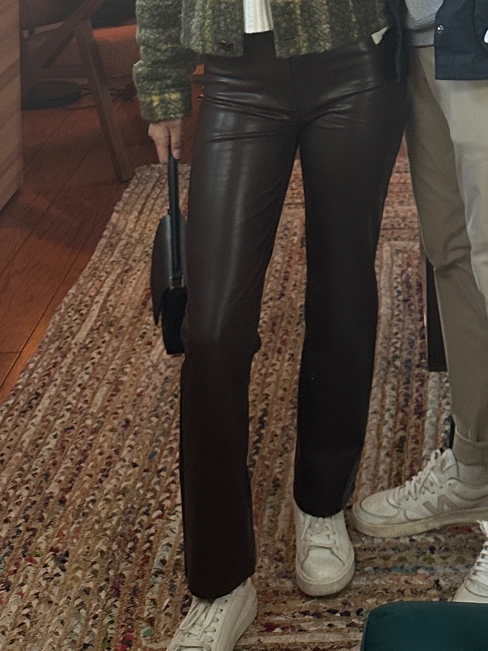 Abercrombie & Fitch The ‘90s Straight Ultra High Rise leather pant